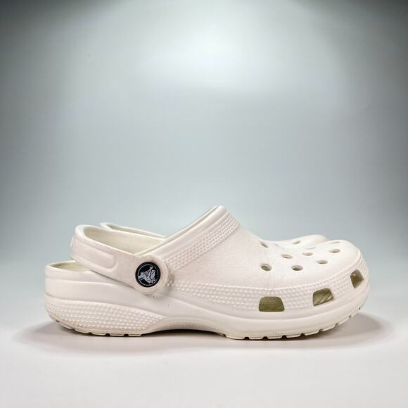 Crocs Classic Clog White Comfortable Slip On Casual Shoes 10001 Women's Size 7 - Picture 1 of 10
